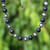 Onyx and Hematite Beaded Necklace from Thailand 'Dark Cosmos'