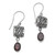 Sterling Silver and Garnet Dangle Earrings from Bali 'Red Horizon'