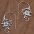 Indonesian Handmade Sterling Silver Flower Drop Earrings 'Floral Vines'