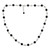 Onyx and 950 Karen Silver Link Necklace from Thailand 'Shining Clusters'