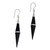 Sterling Silver and Sono Wood Cone-Shaped Dangle Earrings 'Elegant Cones'