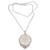 Amethyst Sterling Silver and Bone Pendant Necklace from Bali 'Circle of Power'