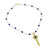 Gold Plated Cultured Pearl and Lapis Lazuli Cross Necklace 'Faithful Soul in Blue'