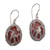 Carnelian and 925 Silver Cockatoo Dangle Earrings from Bali 'Cockatoo Garden'