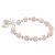 Rose Quartz Beaded Bracelet with Heart Charms from Thailand 'Soft Hearts'