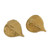 Gold Plated Natural Million Hearts Leaf Stud Earrings 'Heartfelt Nature'