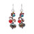 Jasper Multi-Gemstone Dangle Earrings from Thailand 'Exotic Cluster'