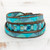 Colorful Glass Beaded Wrap Bracelet from Guatemala 'Country River'