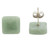 Apple Green Square Jade Stud Earrings from Guatemala 'Simply Luxurious'