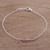 Rose Quartz and 925 Silver Pendant Bracelet from India 'Elegant Prism'