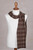 Men's Knit Alpaca Blend Scarf with Brown Diamond Patterns 'Diamond Brown'