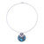 Blue Topaz and Composite Turquoise Sterling Silver Necklace 'Ocean's Glory'