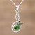 Composite Turquoise and Peridot Pendant Necklace from India 'Spring Beauty'