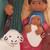 Hand-Painted Ceramic Andean Nativity Sculpture from Peru 'Andean Christian Family'