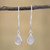 Rainbow Moonstone and Sterling Silver Dangle Earrings 'Trendy Luster'