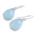 Aqua Chalcedony and Sterling Silver Dangle Earrings 'Aqua Drops'