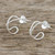 Sterling Silver Twist Half-Hoop Earrings from Thailand 'Continuum'