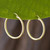 18k Gold Plated Sterling Silver Hoop Earrings from Peru 'Eternal Gleam'