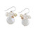 Cultured Pearl and Glass Dangle Earrings from Thailand 'Night Glamour in White'