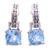 Blue Topaz and Sterling Silver Dangle Earrings from Bali 'Buddha Hoops'