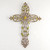 Steel Wall Cross with Floral and Leaf Motifs from Mexico 'Cross of My Country'