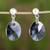 Blue Swarovski Crystal Handcrafted Earrings in 925 Silver 'Caribbean Mist'