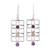 Rectangular Multi-Gemstone Dangle Earrings from India 'Intriguing Frames'