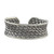 Handcrafted Sterling Silver Cuff Bracelet from Thailand 'Tropical Weave'
