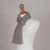 Textured 100 Baby Alpaca Wrap Scarf in Taupe from Peru 'Wavy Texture in Taupe'