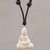 Handcrafted Bone Buddha Pendant Necklace from Bali 'Peaceful as Buddha'