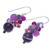 Purple Quartz and Amethyst Dangle Earrings from Thailand 'Lovely Blend in Purple'