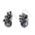 Quartz and Onyx Dangle Earrings from Thailand 'Lovely Blend in Black'