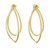 Thai Petal Shaped Gold Plated Sterling Silver Drop Earrings 'Golden Lotus Petals'