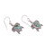 Reconstituted Turquoise Turtle Earrings in Sterling Silver 'Turtle Pond'
