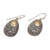 Ornately Detailed 18k Gold and Sterling Silver Earrings 'Infinite Sunshine'