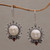 Handcrafted Sun-Themed Garnet Dangle Earrings from Bali 'Sunny Soul'