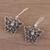 Delicate Sterling Silver Butterfly Dangle Earrings 'Jali Butterfly'