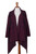 Alpaca Blend Jacquard Knit Open Front Burgundy Cardigan 'Burgundy Andean Sunburst'