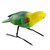 Hand Sculpted Ceramic Yellow Headed Parrot Figurine 'Yellow-Headed Parrot'