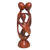 Hand Crafted Wood Family Statuette from Bali 'Family Spiral'