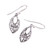 Leaf and Flower Themed Sterling Silver Dangle Earrings 'Bygone Flowers'