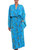 Turquoise Batik Long Sleeved Rayon Robe with Belt 'Ocean Eden'