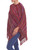 Multi-Color Striped 100 Alpaca Wool Knit Fringed Poncho 'Swirling Fire'