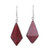 Handmade Ruby and Sterling Silver Dangle Earrings from India 'Crimson Kite'