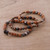 Three Onyx Hematite and Ceramic Beaded Bracelets from Peru 'Inca Bliss'