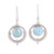 Larimar and Sterling Silver Dangle Earrings from India 'Lunar Delight'