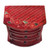 Red Parang Motif Handcrafted Wood Batik Jewelry Box 'Scarlet Scrolls'