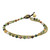 Handmade Multi-Color Agate Brass Beaded Anklet with Loop 'Valley of Color'
