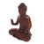 Hand Crafted Balinese Suar Wood Buddha Meditation Statuette 'Buddha Peace'