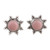 Star Shaped Pink Opal and Sterling Silver Button Earrings 'Starry-Eyed'